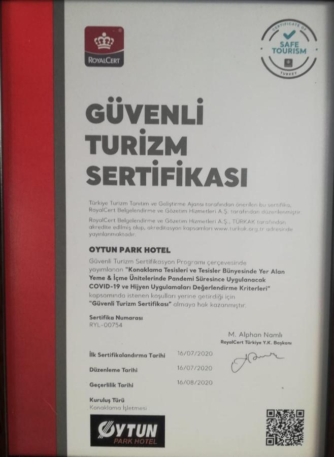 Oytun Park Hotel Canakkale Exterior photo